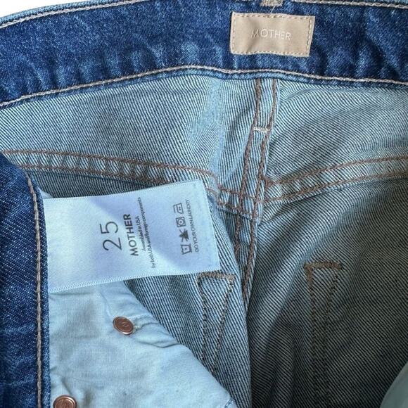 NWT Mother The Mid Rise Rider Ankle Fray Denim in Local Charm 25 - Picture 8 of 12
